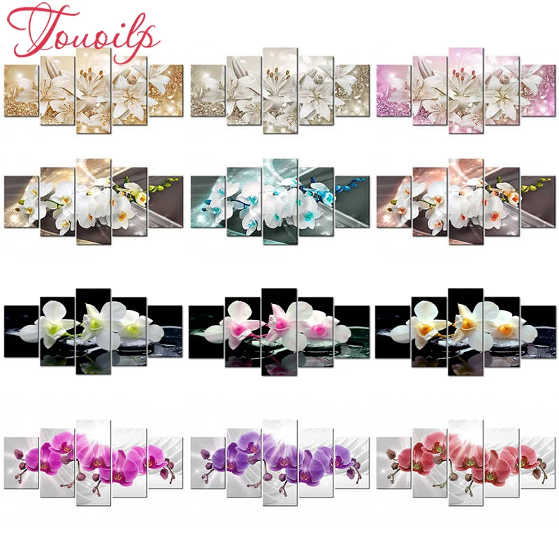 Набор для алмазной вышивки Орхидея пиона 5 шт. | Дом и сад