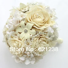 EMS, цвета слоновой кости, держатель для цветов на свадьбе в пасторальном стиле Свадебный букет/телесный цвет ярких цветов из букет невесты