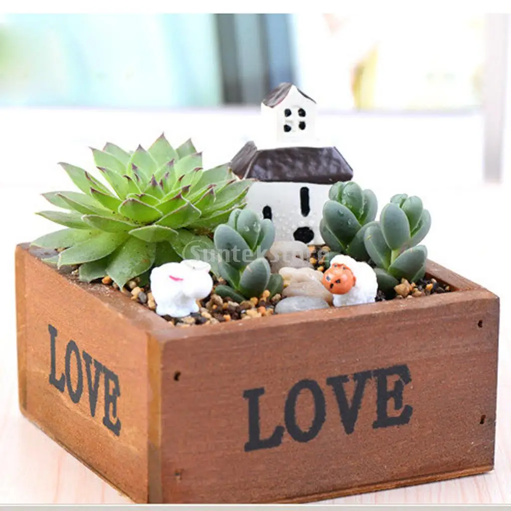 Rustic Natural Wooden Succulent Plant Flower Bed P Rustic Natural Wooden Succulent Plant Flower Bed P