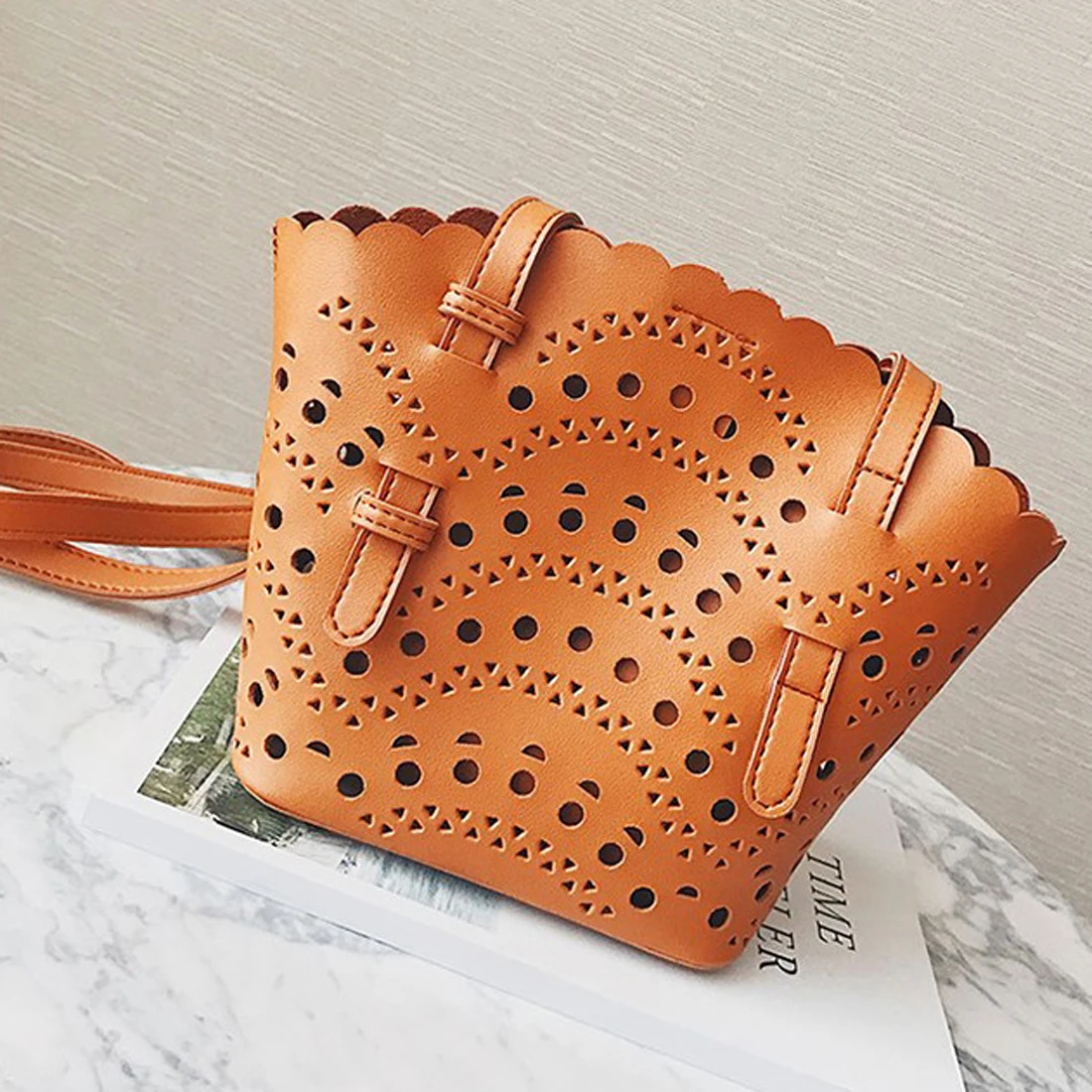 SFG HOUSE Summer Hollow Out Women Shoulder Bag 2Pcs Composite Bag Women Elegant Cross Body Bags