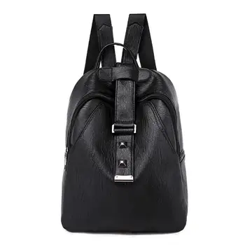 

New Anti-theft Leather Backpack Female Designer School Shoulder Bags For Teenager Girls Waterproof Travel Backpack Women Bagpack