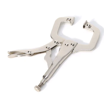 

6"C Clamp Vise Grip Welding Locking Quick Pliers Round Wood Locator Clips