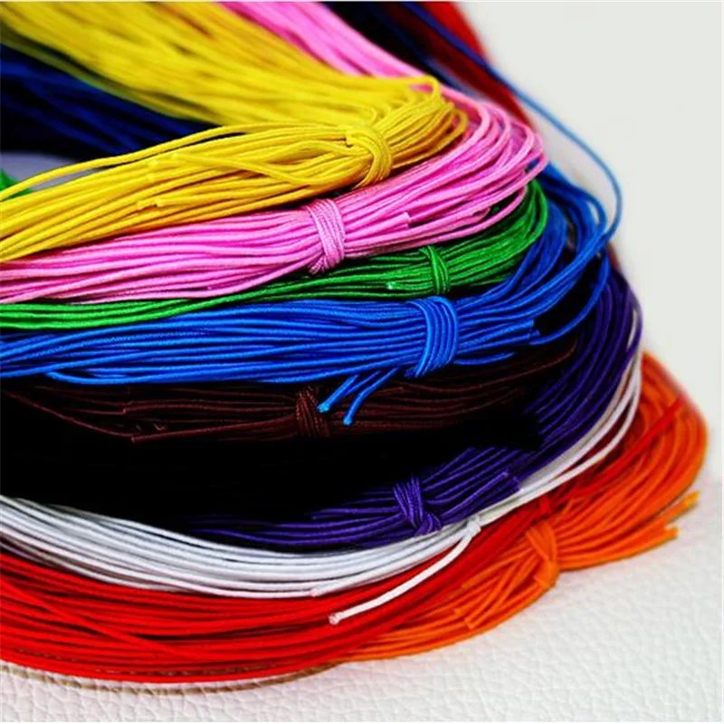 

New Product 25meters 1MM Beading Elastic Stretch Cord Beads Cord String Strap Rattail Rope thread For Bracelet DIY