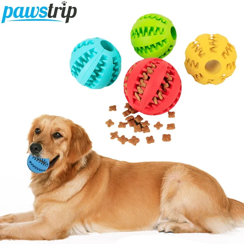 

1pc Sof Pet Dog Toys Ball Interactive Elasticity Ball Dog Chew Toy Tooth Clean Rubber Ball Toys For Dogs Treats Food Dispenser