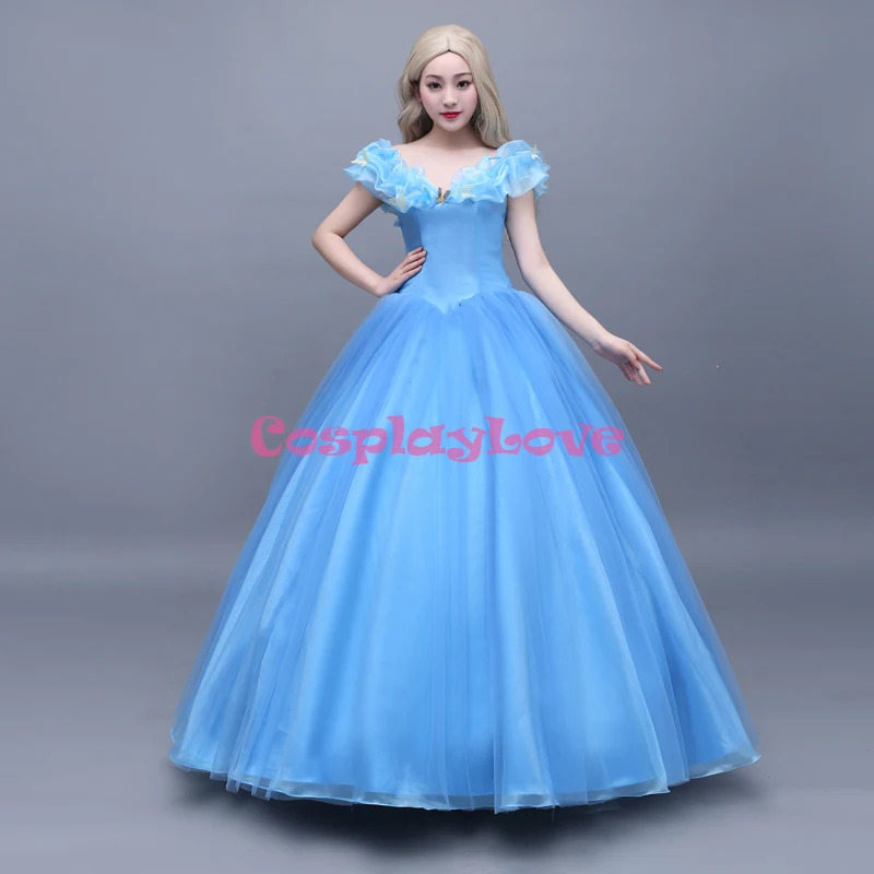 Cosplaylove Cinderella Cosplay Sky Blue The Princess Cinderella Dress Cosplay Costume Adult Kid Costumes Custom Made (11)