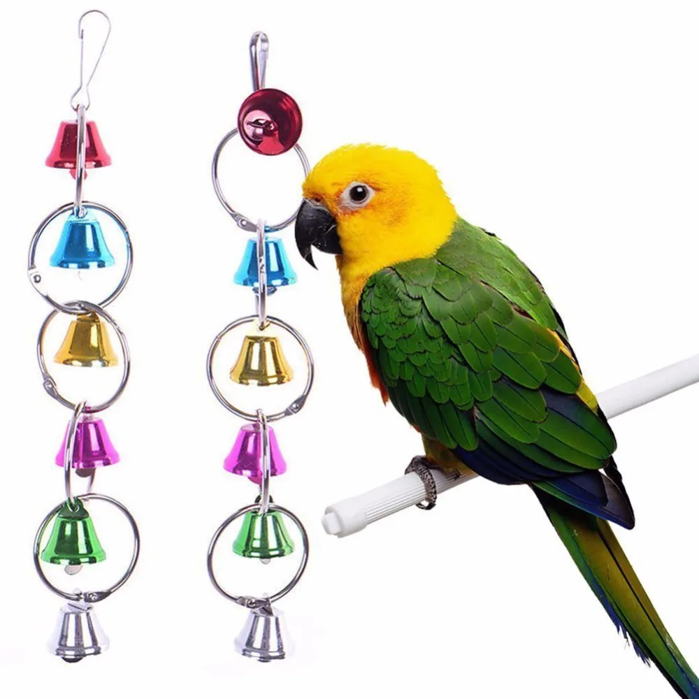 Bells Birds Toys Parrots Budgie Accessories Supplies Hanging For