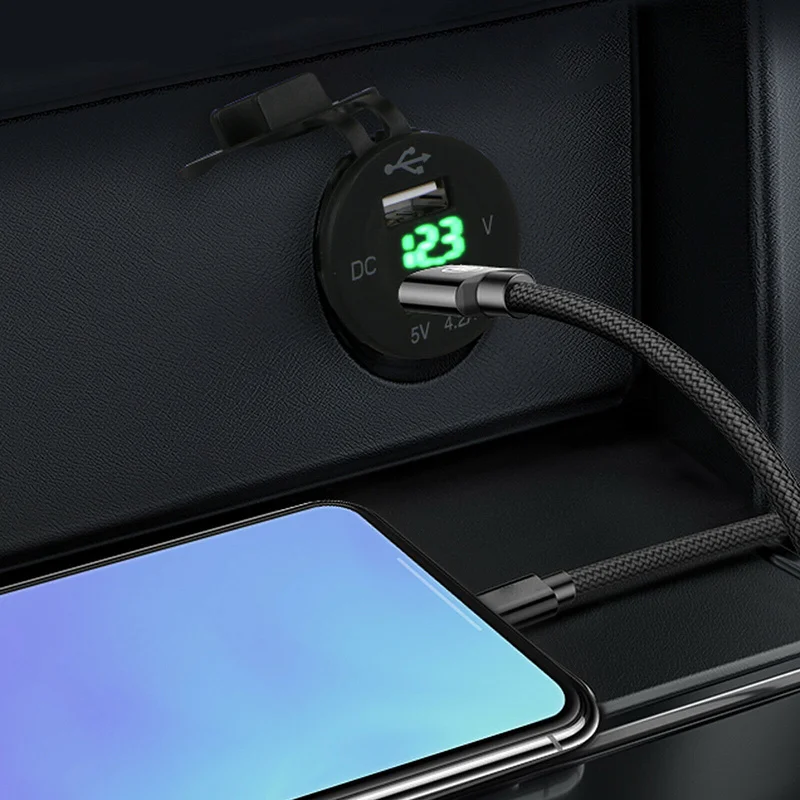 Двойной USB Автомобильное зарядное устройство светодиодный светильник адаптер питания розетка для автомобильного прикуривателя Разветвитель гнездо Авто внутренние части автомобиля аксессуары