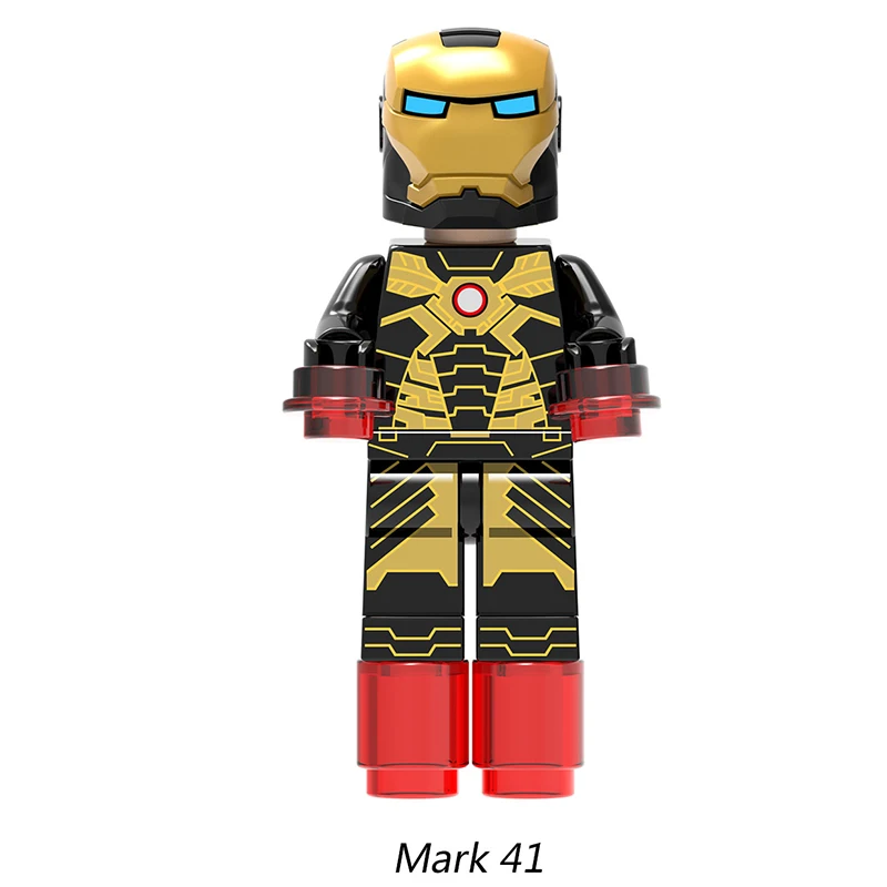 Ironman Iron man Hall of Armor Mark21 Mark85 Bricks for figures Christmas Super Heroes Building BlockS Bricks Toys For Children - Цвет: Черный