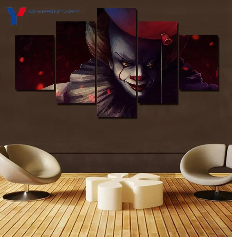 Постер из фильма Pennywise Clown It 5 панелей холст настенные художественные картины для