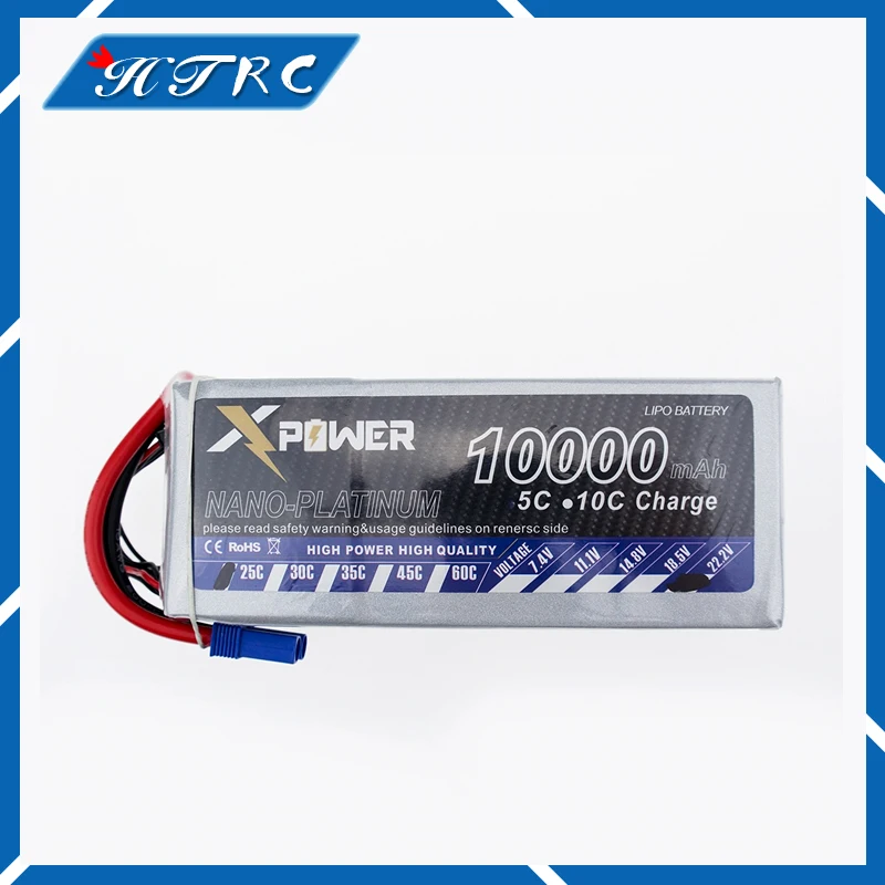 

2pcs Lipo battery 4s 14.8 V 10000 mAh 30C max 35C Xpower lithium batteries XT60 XT90 T for rc drone Helicopter Airplane part