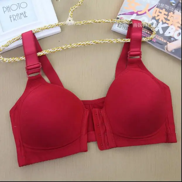 Беспроводной бюстгальтер с застежкой спереди, пуш-ап, минимайзер ...