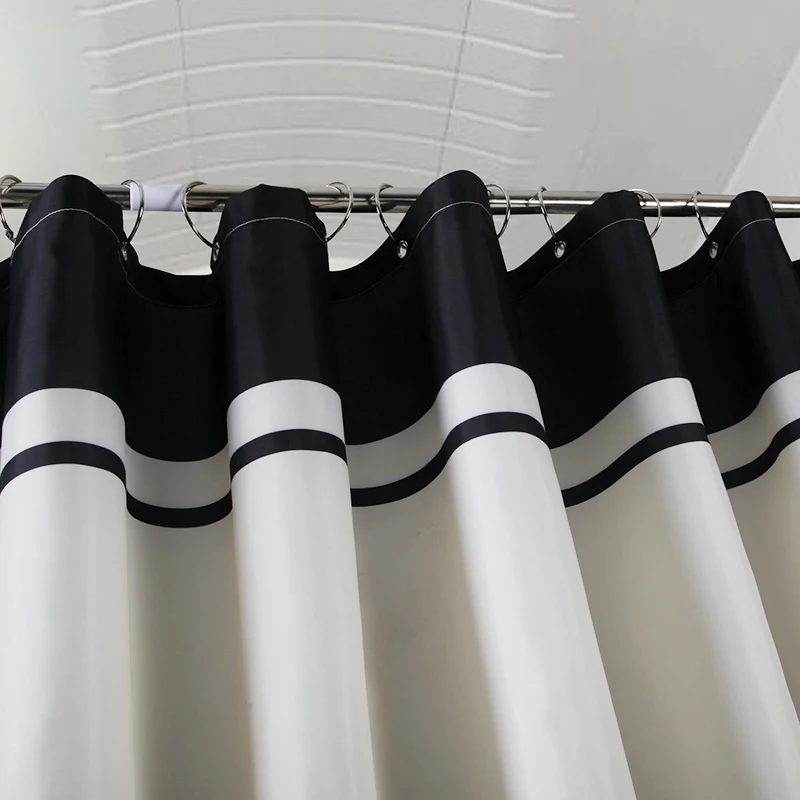 Online Dusche Vorhang Wasserdichte Polyester Gewebe Bad Vorhang set Mehltau Resistent Bad Vorhang Hause Badezimmer Dekor Mit 12 Haken