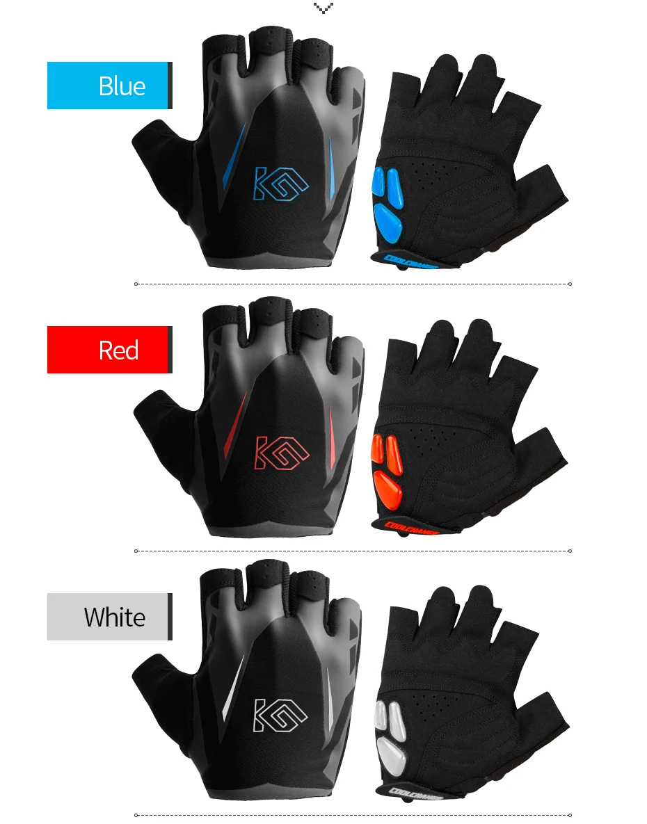 CoolChange мужские женские летние велосипедные перчатки спортивные анти-пот гелевые велосипедные перчатки анти-скольжение воздухопроницаемый полупалец велосипедные перчатки