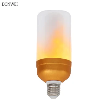 

DONWEI E27 SMD 2835 LED Flame Effect Fire Light Bulbs 3W Creative Lights Emulation Atmosphere Decorative Lamp