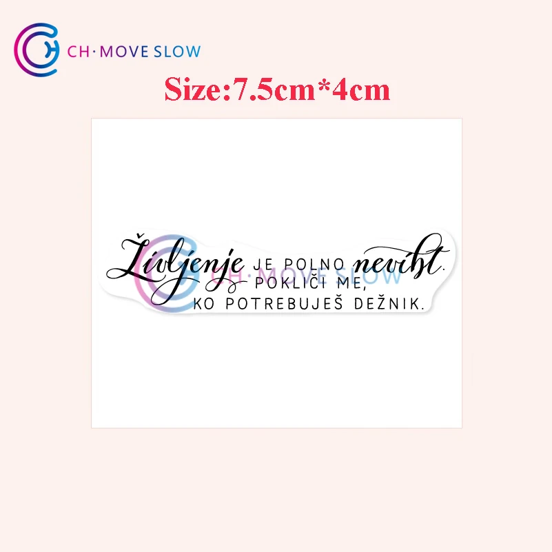 

CH Life is stormy Silicone Stamp Embossing Scrapbooking Stencil Craft DIY Card Crafts Dies Album Handmade Decoration