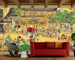 Papel де сравнению древних китайских персонажей обои пейзажные для гостиной диван ТВ стены спальня кухня ресторан