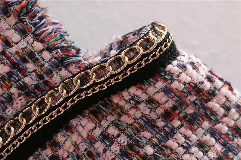 Шаблон восстановление древних способов цепи печати твил мягкая шерсть Lin брюки «tai»