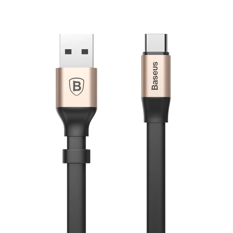 Baseus usb type-C кабель для samsung S9 Plus S8 huawei mate 10 lite USB зарядный кабель провод для быстрого заряда шнур USB C - Цвет: Glod black