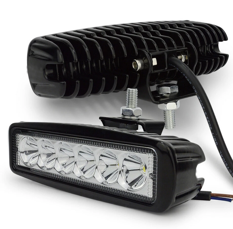 2pcs 18w DRL LED Work Light Worklight 10 30V 4WD Free Shipping12 Volt Led Work Lights