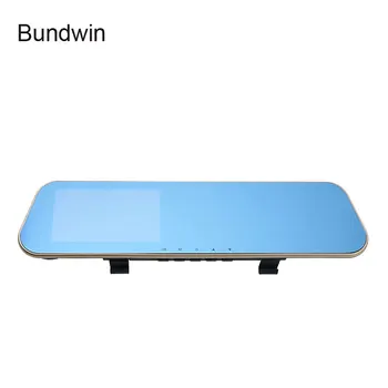 

bundwin HD 1080P 4.3 inch Car DVR Monitor Rear View Mirror Video Recorder Car-Styling DVRS with Dual Lens Dashcam Camcorders