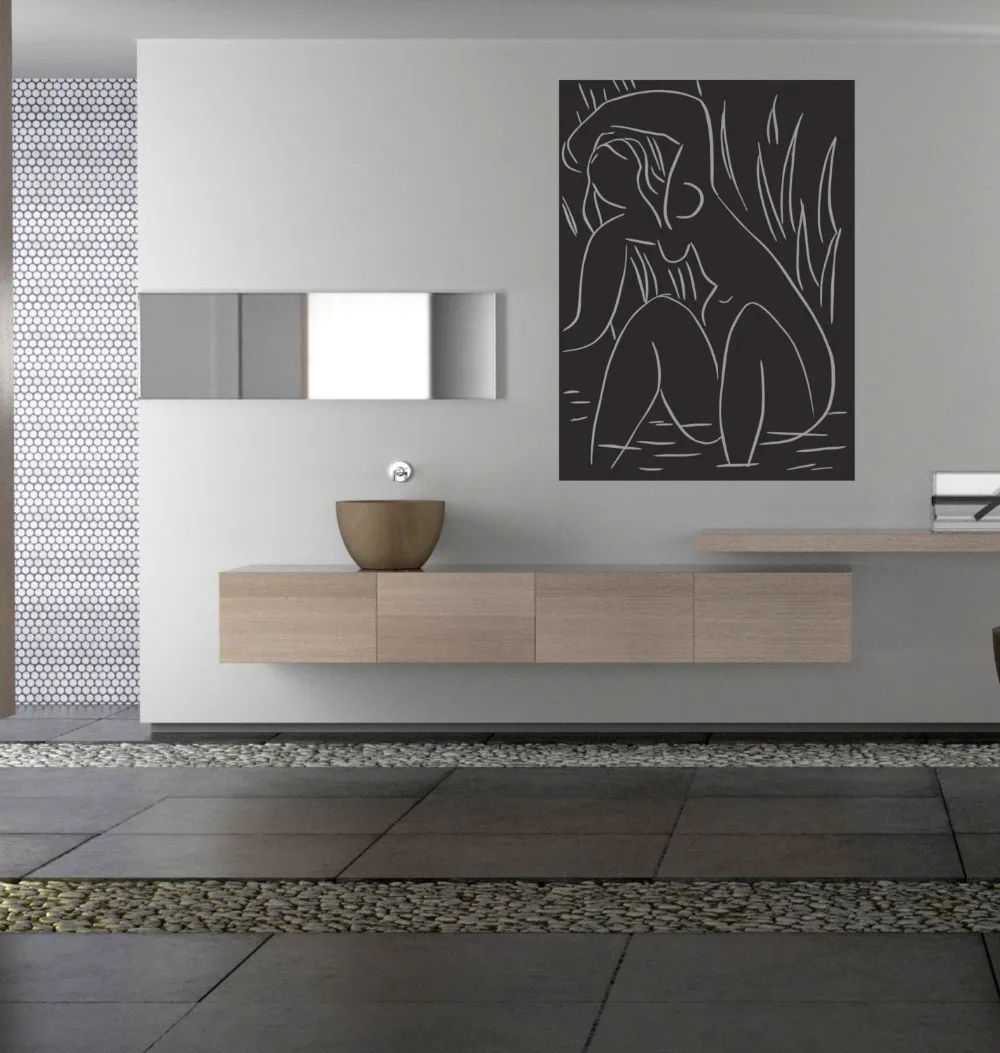 

handmade oil painting inspired by Henri Matisse "The Afternoon" vinyl wall decal for your livingroom and bedroom decor Mural