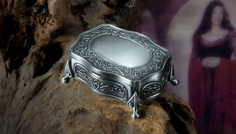 OGRM Metal Crafts LOTR Arwen Evenstar Necklace Pendant Earing Casket Jewelry Box Tin Alloy Collection Ring Box Best Gifts 3