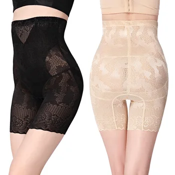 

High Waist Women Sexy Lace Shapewear Big Size 3XL Slim Underwear Butt LIfter Waist Trainer Mesh Mujer Abdomen Shaper Pants