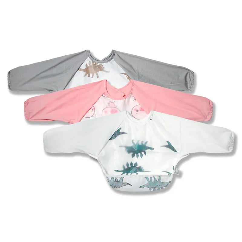 

Cute Baby Bibs Waterproof Long Sleeve Apron Children Feeding Smock Bib Burp Clothes Soft Eat Toddler Clothing