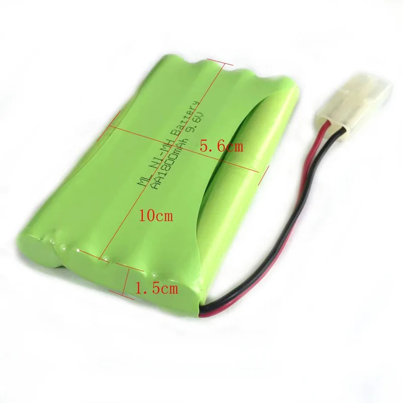 9,6 V 1800 mAh 8x AA Ni-MH перезаряжаемая RC упаковка батарей для Вертолет-робот автомобиль игрушки с соединитель Tamiya Plug