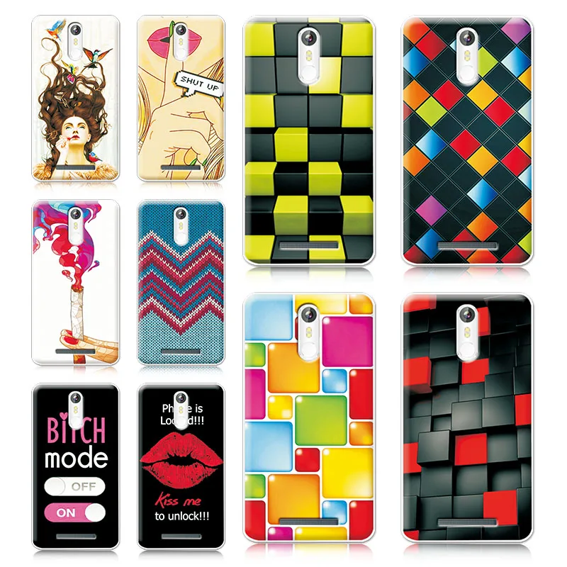

New Rainbow Grid style Painted Phone Cases For Leagoo M8 M 8 Back Protector For Leagoo M8 5.7" Soft Silicon Coque + Free Gift