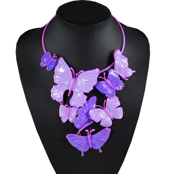

Bohemian Style Romantic Butterfly Pendant Chokers Necklace Ladies Wedding Party Banquet Elegant Charm Neck Wear Accessories