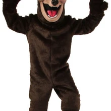 Темно-коричневый медведь Маскоты костюм для взрослых Размеры Карнавал партия Cosply Необычные платья Костюм Маскоты te Маскоты наряд костюм sw496