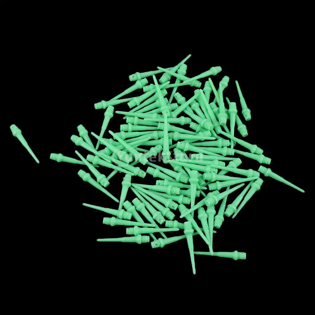 100 Pieces Dart Soft Tips Points 2BA Standard Darts Needle - 3 colors available
