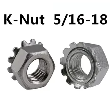 

100pcs/lot 5/16-18 Stainless steel Kep K nut