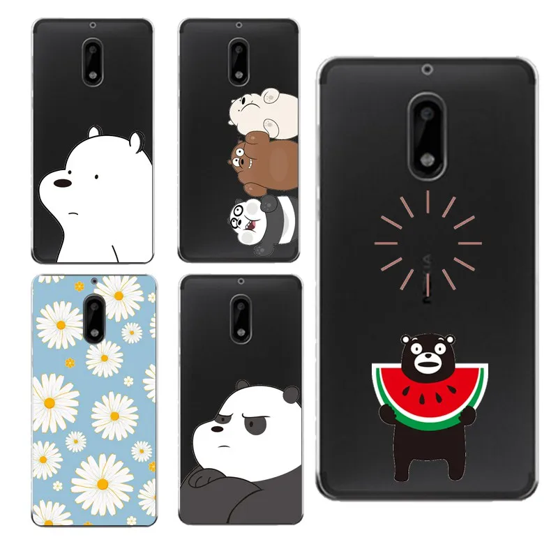 Мягкий прозрачный чехол из ТПУ для Nokia3 5 6 8 N540 N640 N535 N830 Kumamoto Bear Flora Coque Fundas PrintedCover