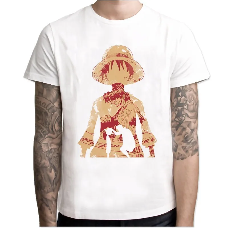 Одна штука, футболка, японское аниме, Мужская футболка, Луффи, футболки, одежда, футболка, футболка с принтом, короткий рукав, топ, футболка - Цвет: 1651