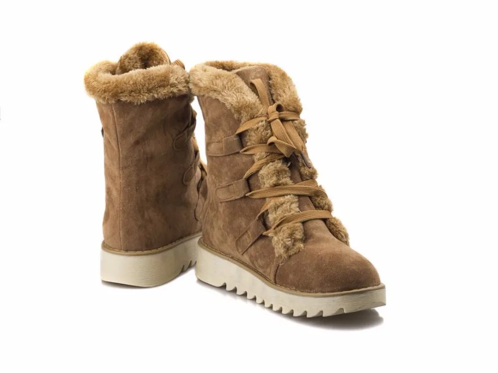 JOKSD/популярные женские ботинки; теплые зимние ботинки; женские ботильоны на меху со шнуровкой; botas mujer; женская зимняя обувь; XS92