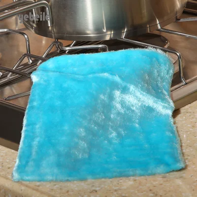 Yebeile microfiber Dish washing towel non-stick oil Kitchen Cleaning Tools easy to clean - Цвет: blue