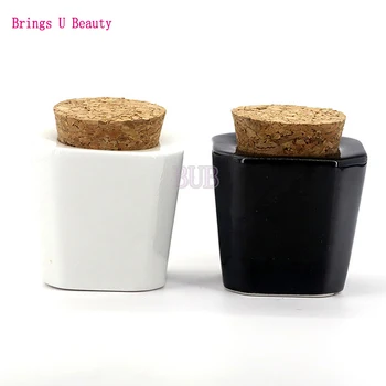 

1 pc Professional Porcelain Material White/black Color Nail Art Acrylic Glass Dappen Dish Liquid Powder Container Case Bottle