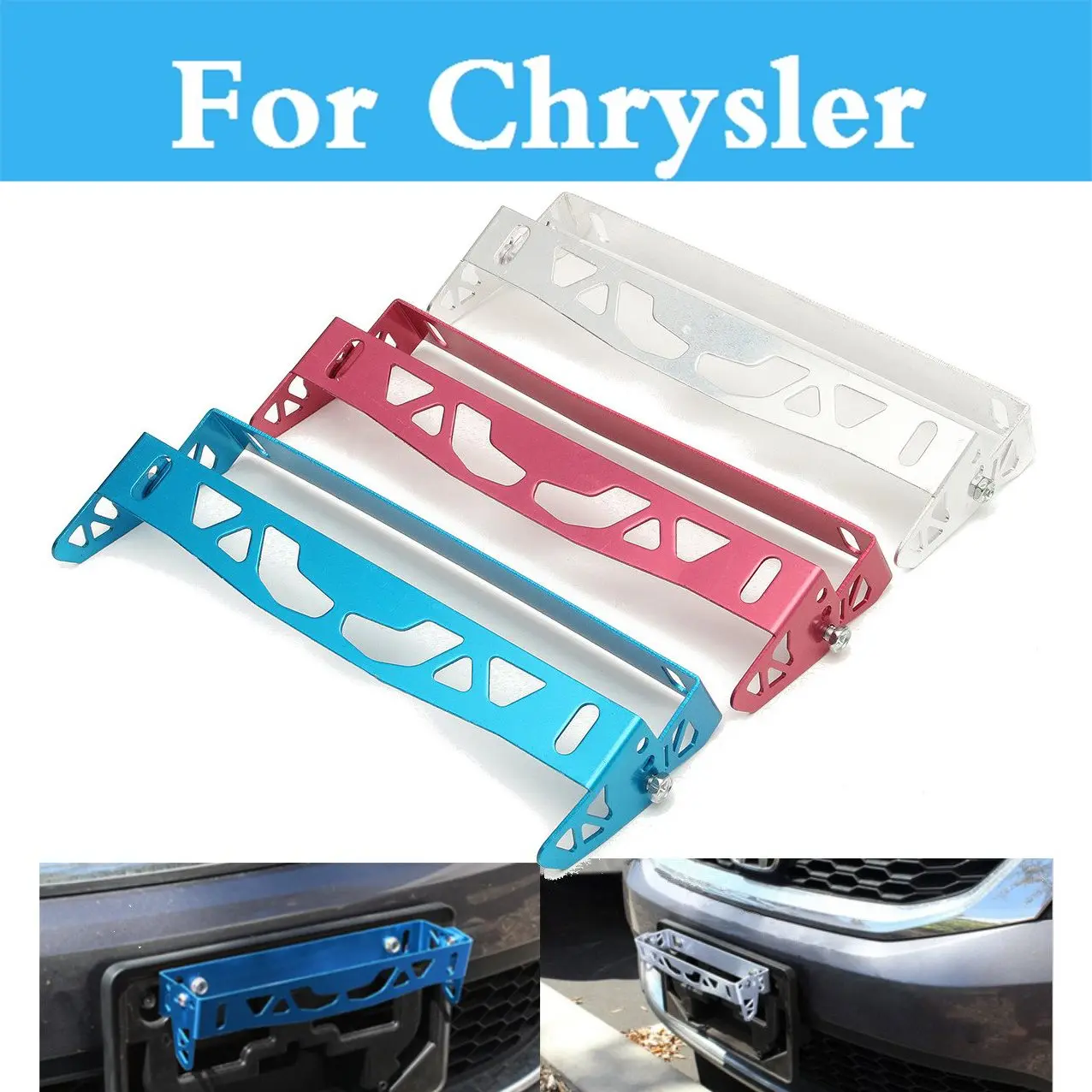 Chrysler 300S Black Metal License Plate Frame