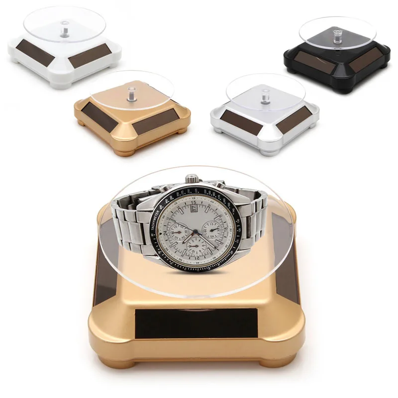 

Double-Use Solar Power 360 Rotating Display Stand Table Jewelry