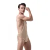 KWAN.Z bodysuit men ultrathin ice silk mens underwear transparent corset nylon bodysuit masculino erkek korse shapewear for men ► Photo 2/6