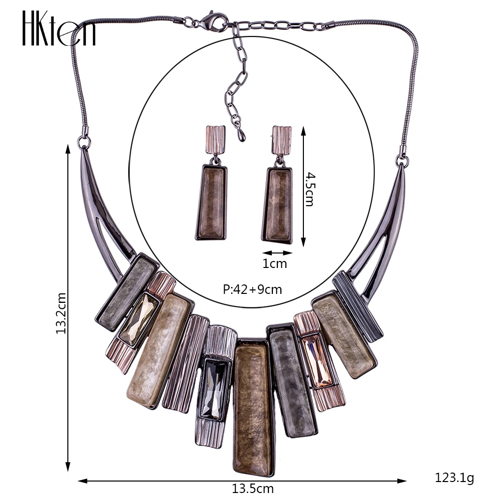 MS1504750 Модные Ювелирные наборы ожерелье высокого качества наборы для женщин ювелирные изделия Разноцветные кристаллы смолы уникальный дизайн вечерние подарки