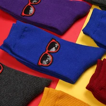 Модные носки для женщин Веселые носки очки мороженое Блестящий Носок уличная носки хараюку эластичные хип хоп Sox