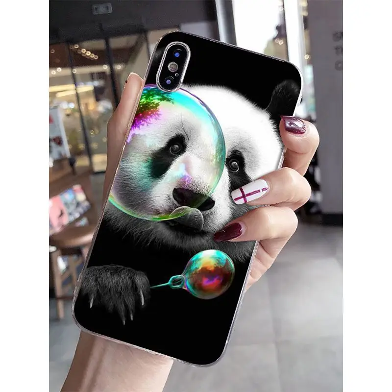Babaite love funny panda Роскошный Уникальный Дизайн чехол для телефона iPhone 8 7 6 6S Plus 5 5S SE XR X XS