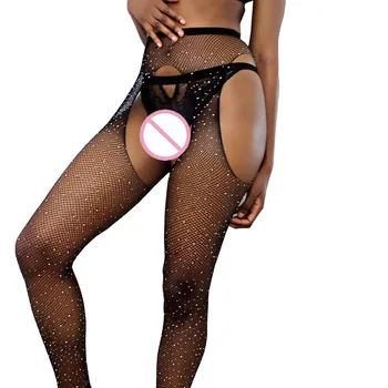 

2019 Latex Bodystocking Body Sexy Catsuit Lingerie Bodysuit Women Open Srotch Net Fishnet Bodystockings Tights Fetish Stockings