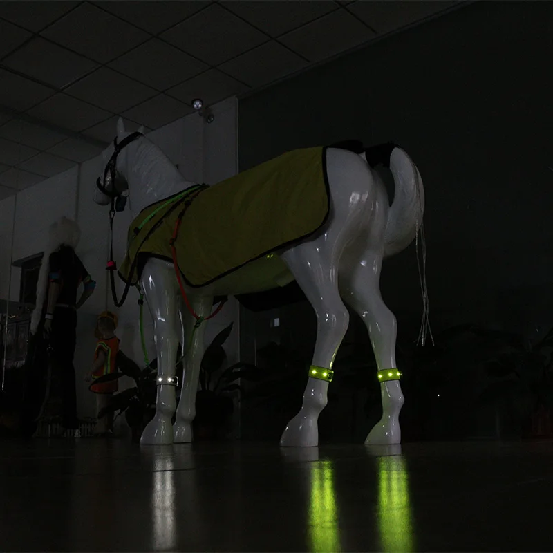 ليلة مرئي الصمام الفروسية طماق الفروسية شيفال Paardensport ركوب متعددة اللون اختياري الحصان سباق المعدات S