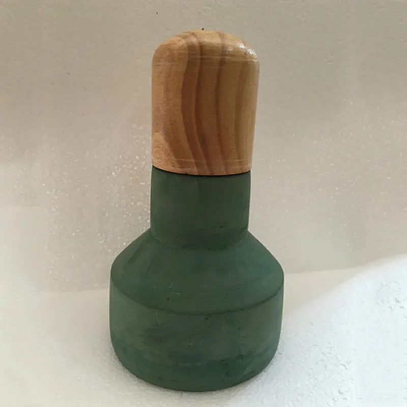 Personality Cement Pendant Light Solid Wood Contemporary Hanging Pendant Lamp Colorful Concret Green Blue Creative Home Lights  (20)