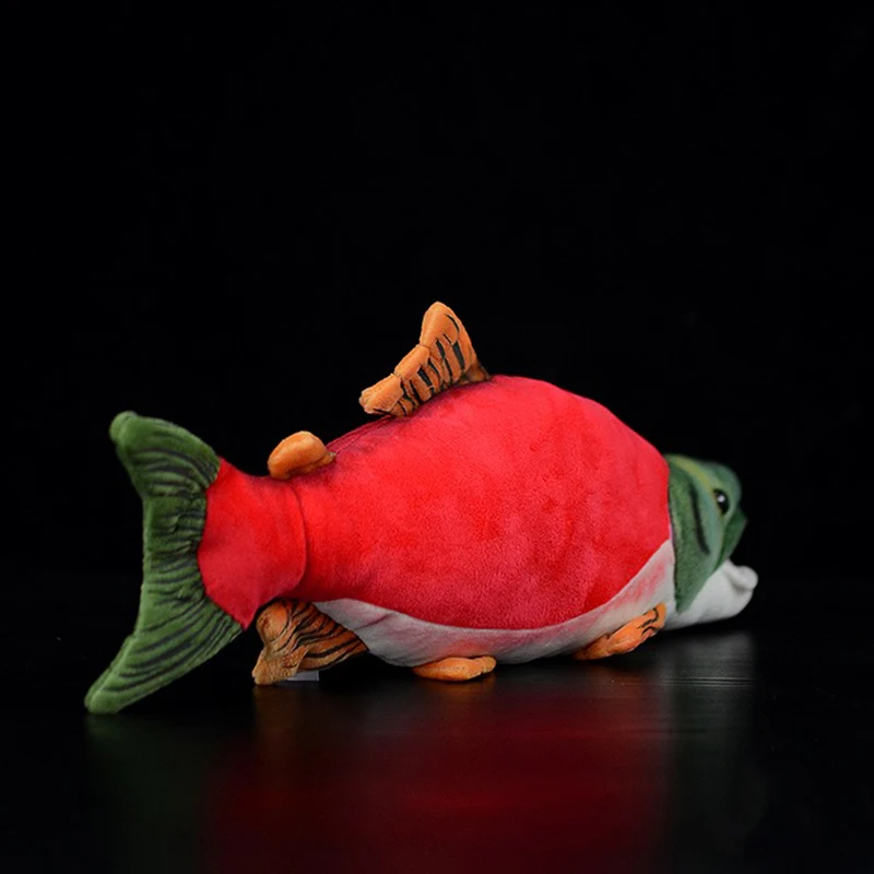 40 см длинная настоящая жизнь соккие лосось мягкие игрушки Реалистичные морские животные красная рыбка плюшевые игрушки мягкие игрушки подарки для детей