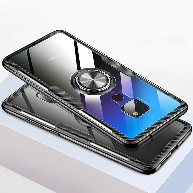 

Invisible Bracket for Huawei Mate 20 Pro Lite 20X Case Clear Acrylic Back Cover for Huawei Mate20 20Pro 20 X Magnet Car Holder